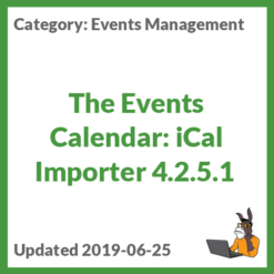 The Events Calendar: iCal Importer 4.2.5.1