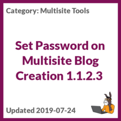 Set Password on Multisite Blog Creation 1.1.2.3