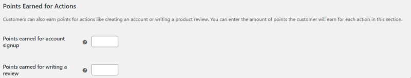 actions woocommerce points and rewards