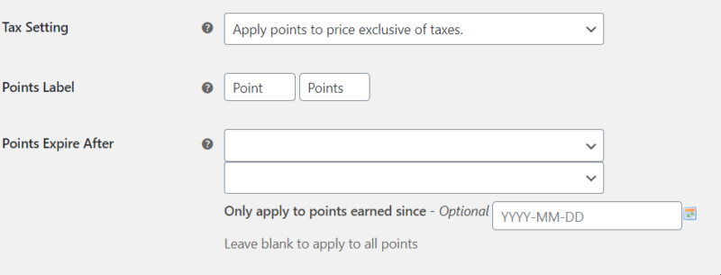 taxes woocommerce points and rewards