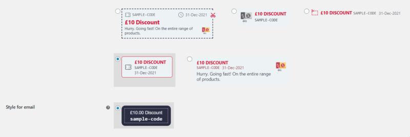 woocommerce coupons style 2