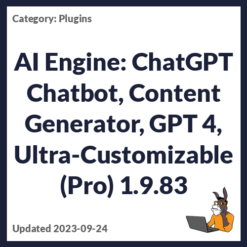 AI Engine: ChatGPT Chatbot, Content Generator, GPT 4, Ultra-Customizable (Pro)