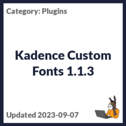 Kadence Custom Fonts