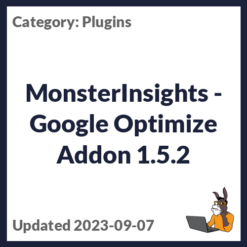 MonsterInsights - Google Optimize Addon