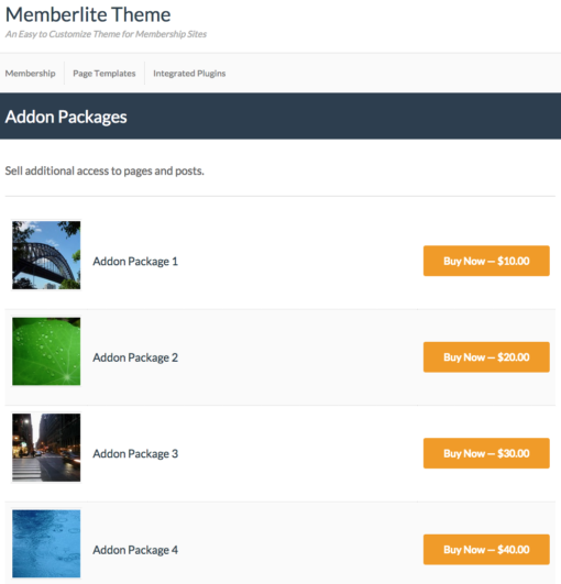 Paid Memberships Pro - Addon Packages 0.9 - Image 2