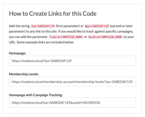 Paid Memberships Pro - Affiliates Add On 0.7 - Image 3