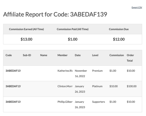Paid Memberships Pro - Affiliates Add On 0.7 - Image 2