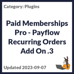 Paid Memberships Pro - Payflow Recurring Orders Add On