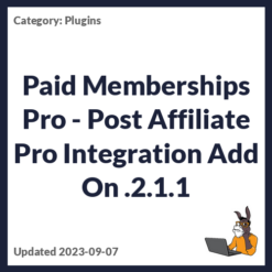 Paid Memberships Pro - Post Affiliate Pro Integration Add On