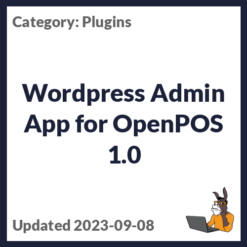 Wordpress Admin App for OpenPOS