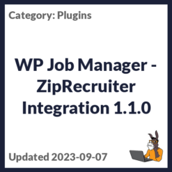WP Job Manager - ZipRecruiter Integration