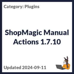 ShopMagic Manual Actions