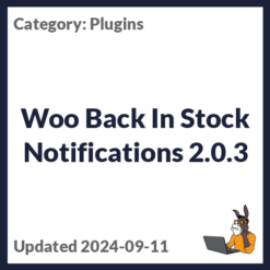 Woo Back In Stock Notifications
