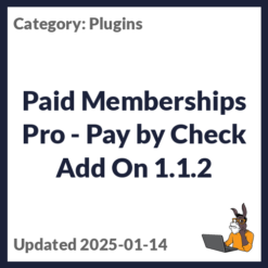 Paid Memberships Pro - Pay by Check Add On
