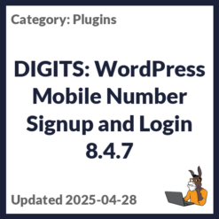 DIGITS: WordPress Mobile Number Signup and Login