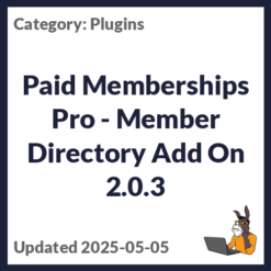 Paid Memberships Pro - Member Directory Add On