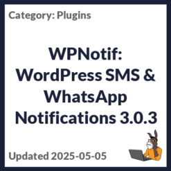WPNotif: WordPress SMS & WhatsApp Notifications