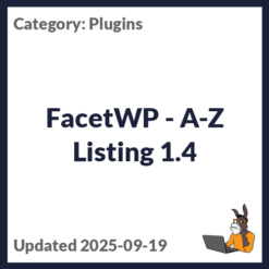 FacetWP - A-Z Listing