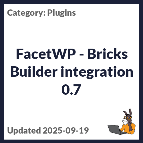 FacetWP - Bricks Builder integration