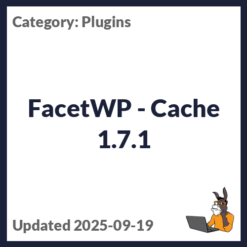 FacetWP - Cache