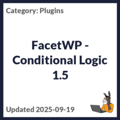 FacetWP - Conditional Logic