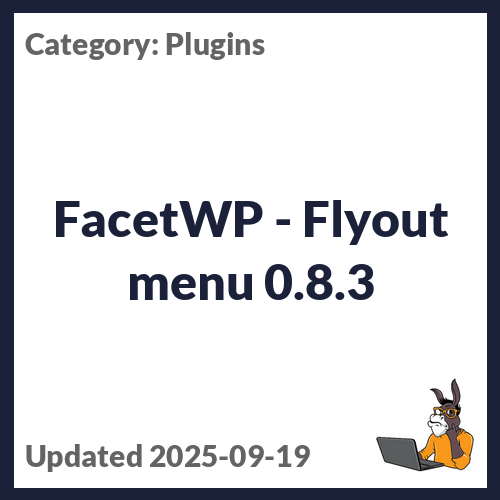 FacetWP - Flyout menu