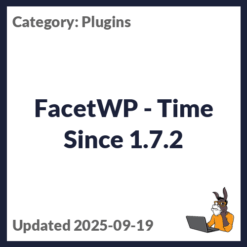 FacetWP - Time Since