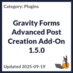 Gravity Forms Advanced Post Creation Add-On