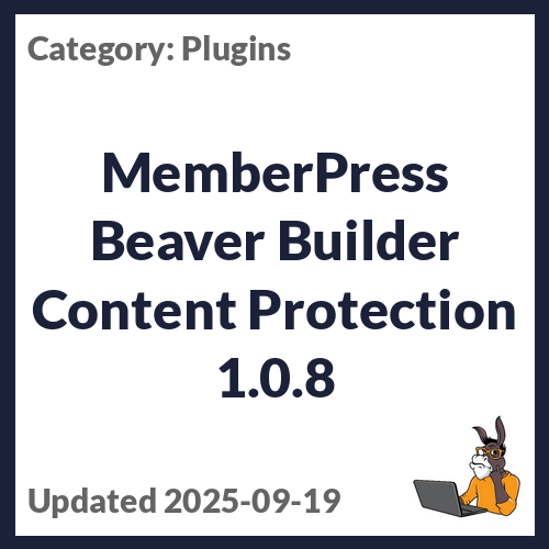 MemberPress Beaver Builder Content Protection