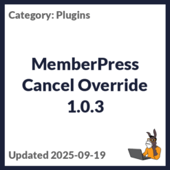 MemberPress Cancel Override