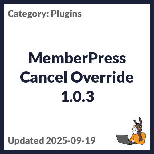 MemberPress Cancel Override