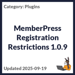 MemberPress Registration Restrictions