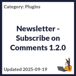 Newsletter - Subscribe on Comments