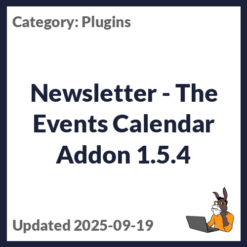 Newsletter - The Events Calendar Addon