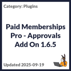 Paid Memberships Pro - Approvals Add On