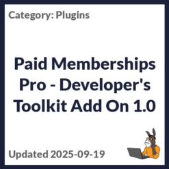 Paid Memberships Pro - Developer's Toolkit Add On