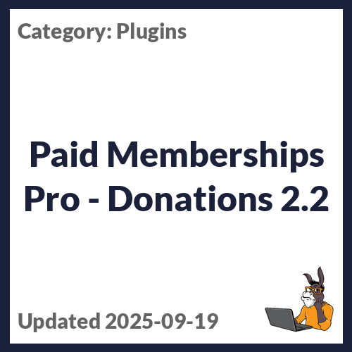 Paid Memberships Pro - Donations