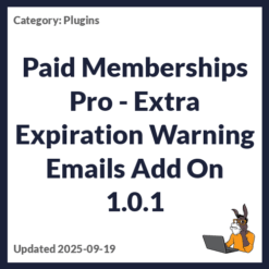 Paid Memberships Pro - Extra Expiration Warning Emails Add On