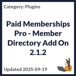 Paid Memberships Pro - Member Directory Add On