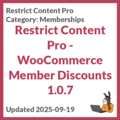 Restrict Content Pro - WooCommerce Member Discounts