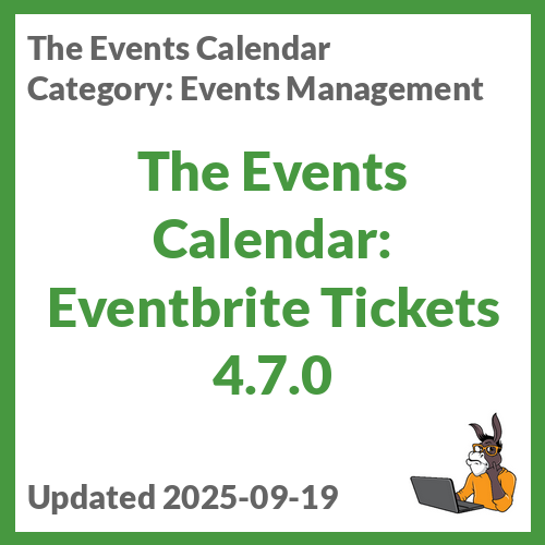 The Events Calendar: Eventbrite Tickets