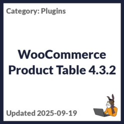 WooCommerce Product Table