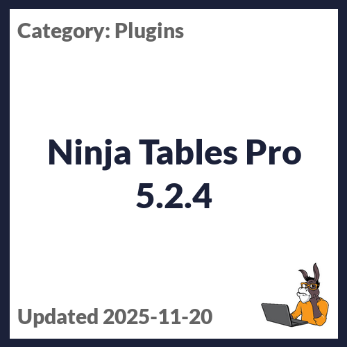 Ninja Tables Pro