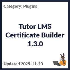 Tutor LMS Certificate Builder