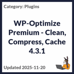 WP-Optimize Premium - Clean, Compress, Cache