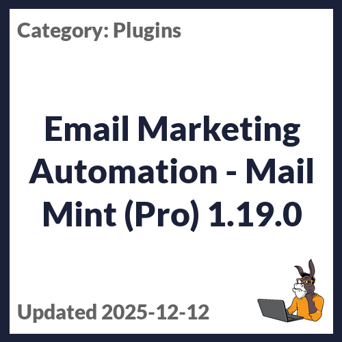 Email Marketing Automation - Mail Mint (Pro)