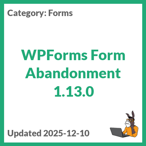 WPForms Form Abandonment