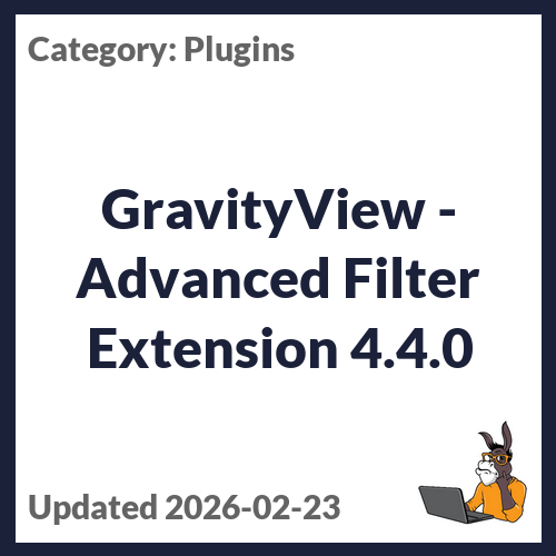 GravityView - Advanced Filter Extension