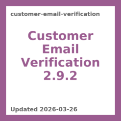 Customer Email Verification 2.9.2