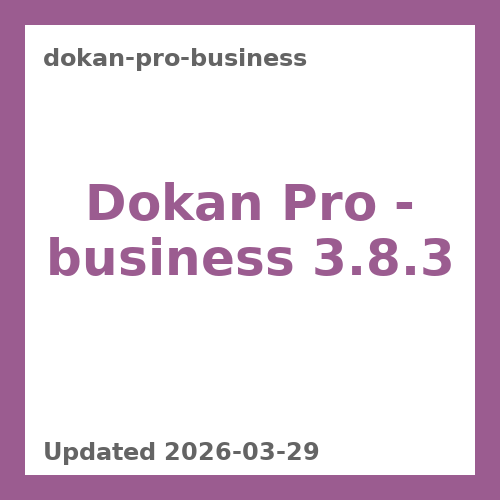 Dokan Pro - business 3.8.3